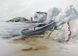 "High Tide, Monhegan "WC on Arches 140# HP20x14 unmatted, unframedAVAILABLE FOR YOUR COLLECTION