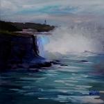 J. R. Baldini  ___
" SUMMERS END " ___
8 x 8 oil on canvas _ $450.00