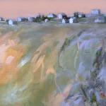 J.R.Baldini ___
" VILLAGE - GRASSROOTS SERIES " ___
12 x 12 Oil on canvas ___ $900.00
