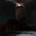 J.R.Baldini ___
" NIGHT LIGHT " ___
8 x 8 Oil on canvas ___ $700.00