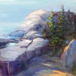 J. R. Baldini    ___
" First Light Gull Rock"   ___
16 x 16 oil on canvas _  $1100.00