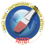 world tour of contemporary landscape artists logo